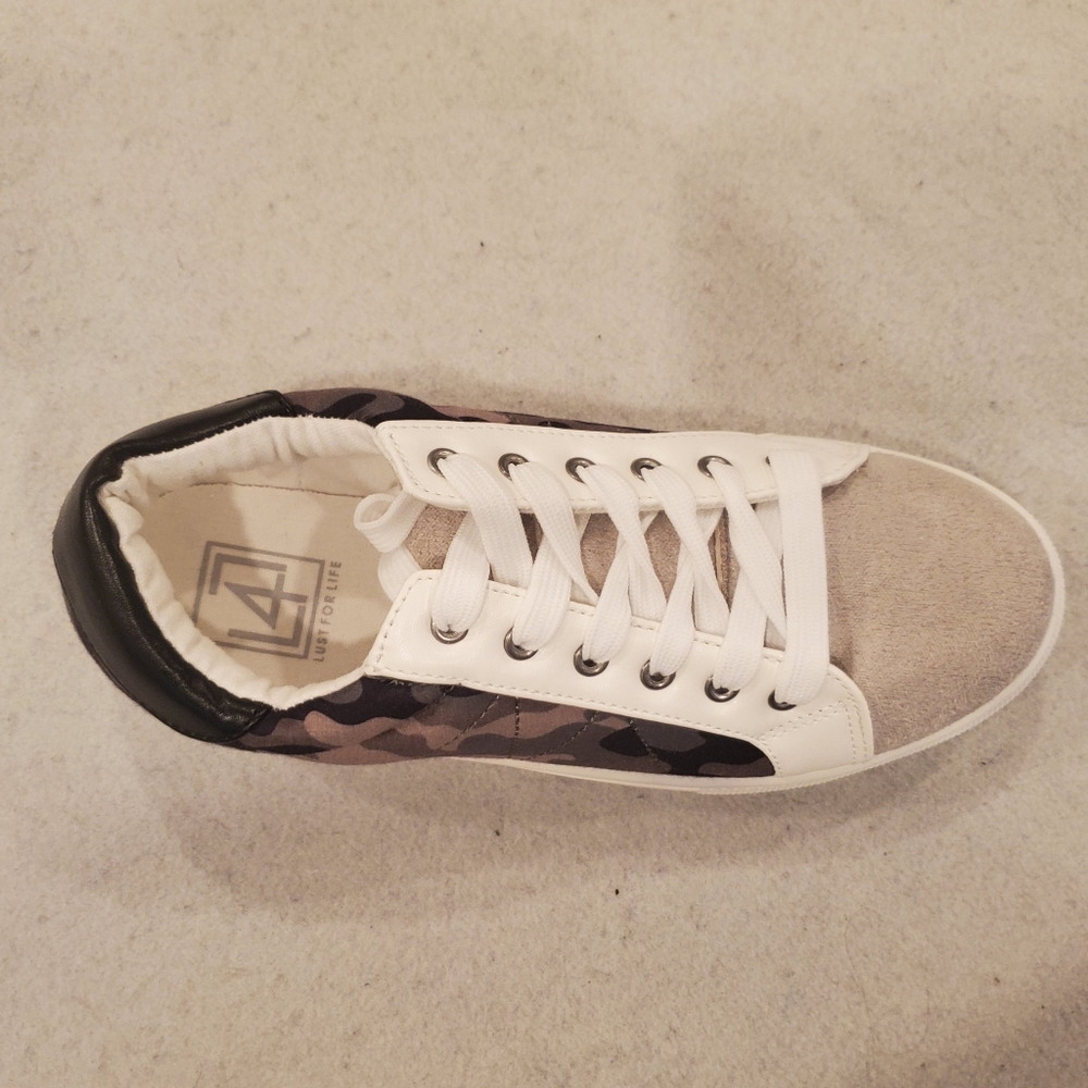 Lust for Life Fashion Sneakers Camo Lace Leather - Picture 5 of 11